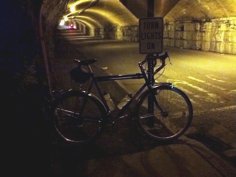 Bike in a tunnel