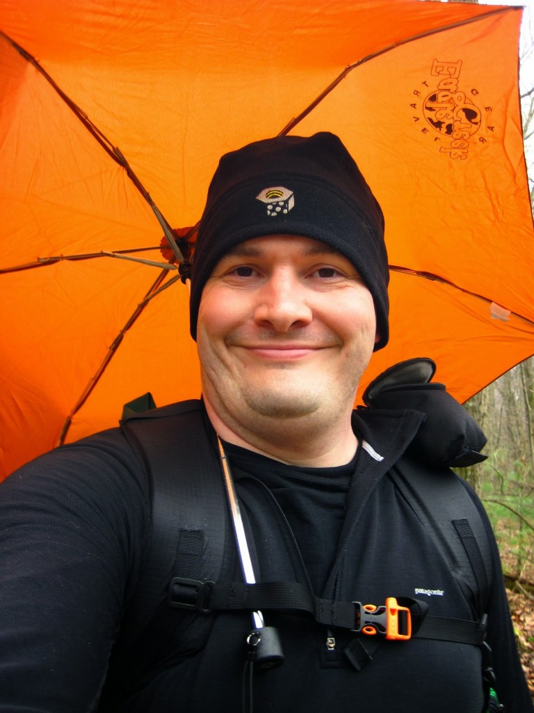 Klinutus with his Backpacking Umbrella