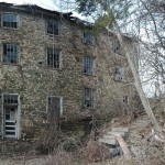 Spooky old mill. in ruins